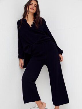 NWT Free People Hailey 2 Piece Set in Black